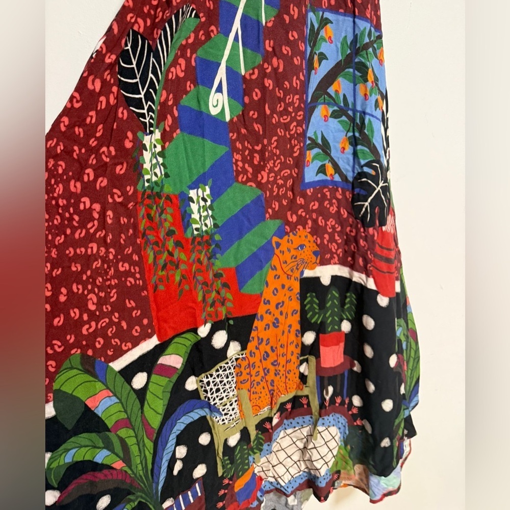 FARM Rio Jungle Scene Halter Maxi Dress – Size P (Small) - Picture 9 of 10